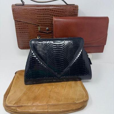 Vintage Exotic Skin Bags: Eel Skin & Leather Clutches, Satchels & More	