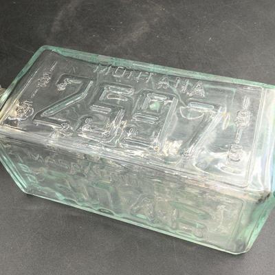 LIcense plate liquor decanter