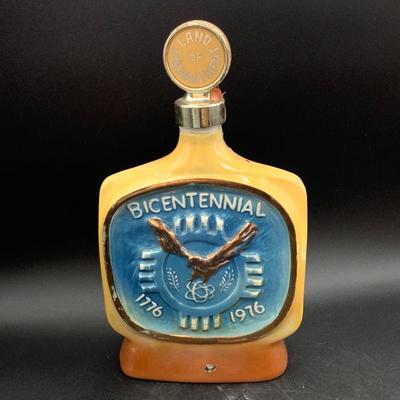 One of dozens of liquor bottles
