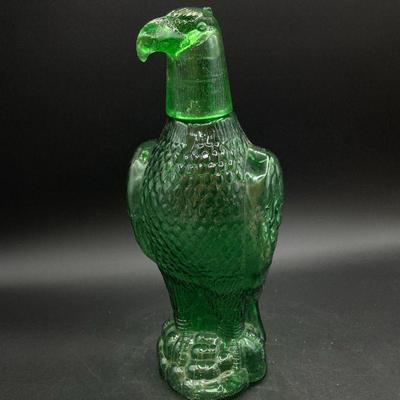 Green glass decanter