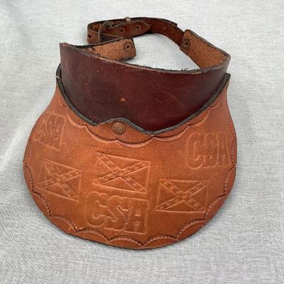 CSA leather visor