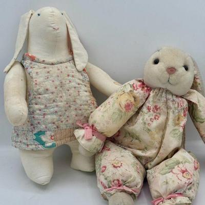 (2) Vintage Stuffed Rabbits

