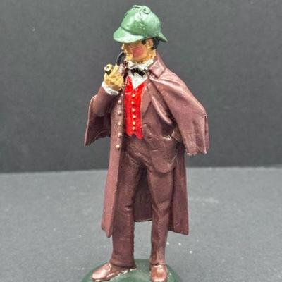 3” Pewter Painted Sherlock Holmes Figurine
