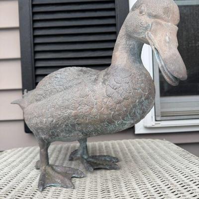 Metallic Hollow Duck Statuary
