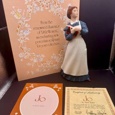 Jo From Little Women Hand Painted Franklin Porcelain Figurine By Tasha Tudor
