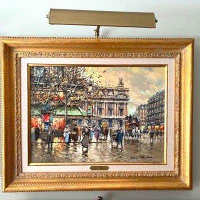 Original Canvas Painting by Antoine Blanchard with Certificate of Authenticity
