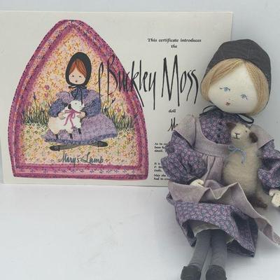P. Buckley Moss 730/1,000 Mary’s Lamb Doll W Certificate
