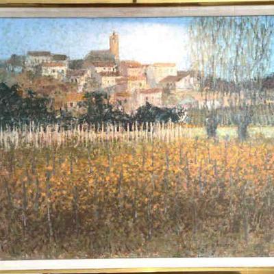 Large Authenticated Original Canvas Painting “Les Tuteurs” by Andre’ Bourrie’

