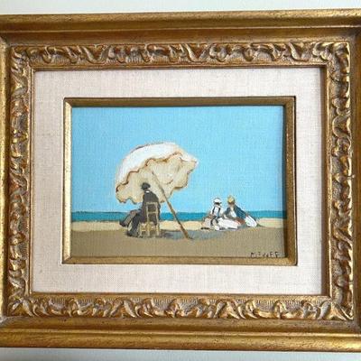 Original Signed Oil on Canvas Painting “The Eavesdropper” by Fred McDuff — with Provenance
