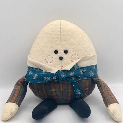 Vintage Quilted Sewn Humpty Dumpty Doll
