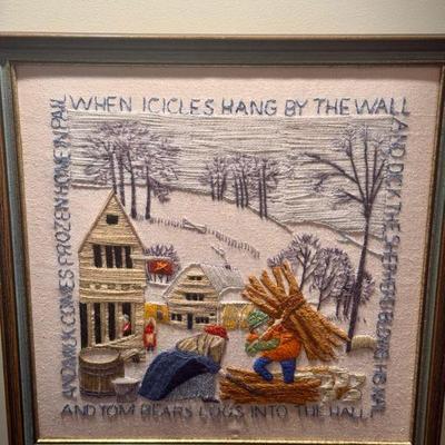 When Icicles Hang. . . Embroidery by Barbara Elleman
