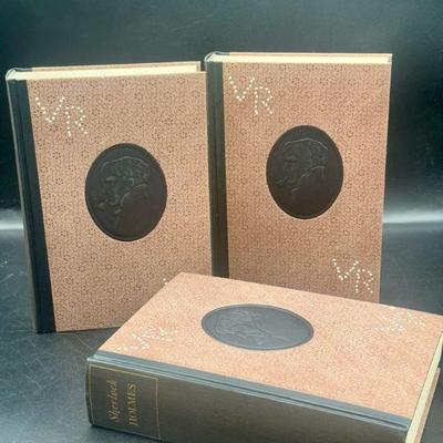 (3) Adventures Of Sherlock Holmes Anthologies Copyright In 1952
THE ADVENTURN OF SHERLOCK HOLMES IN ONE VOLUME:

\n
A STUDY IN SCARLET;...