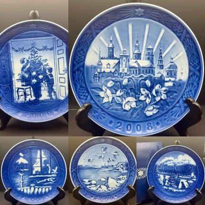 (5) Early 2000s Royal Copenhagen Plates
2004 Royal Copenhagen "Awaiting The Christmas Train" Christmas Plate with box 
2006...