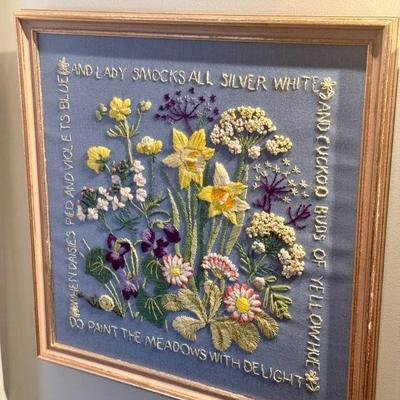 "When Daisies Pied. . ." Embroidery by Barbara Elleman
