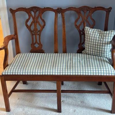 Chippendale Style Double Back Settee
