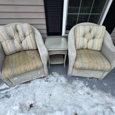 Patio Set - (2) Chairs And A Table
