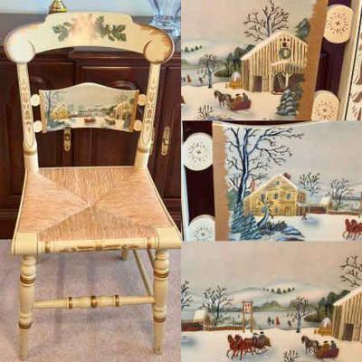 1989 Christmas At The Inn Hitchcock Chair M Morgan 550/2000 Limited Edition
