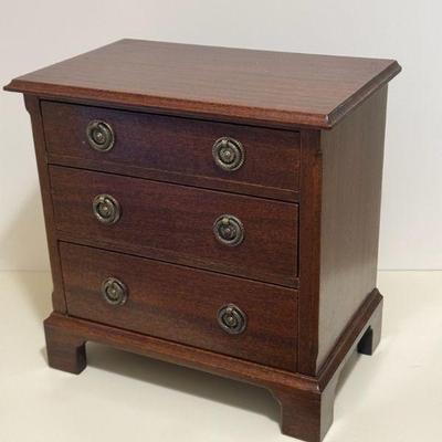 Three Drawer Wooden Jewelry Box
