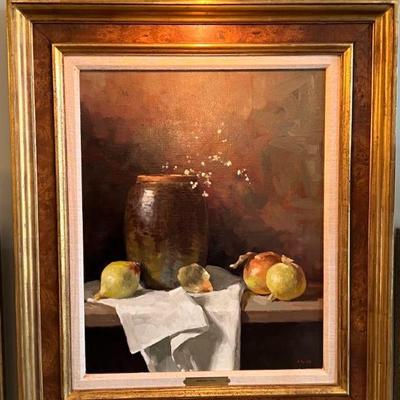 20” x 16” Oil Painting “Earthen Sideboard” Signed by Gregory Hull — with Provenance
Purchased in 1986 for $2,022.00. Collector attests...