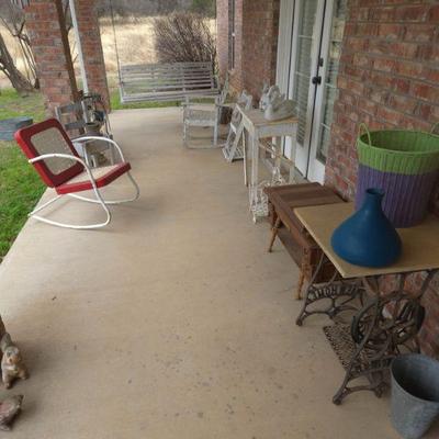 Patio Furniture - Metal Rustic Lawn Chairs, Wood Chairs, Tables, Porch Swing