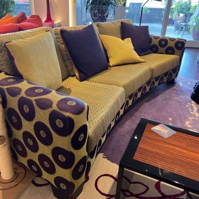 Eclectic West African patterned couch