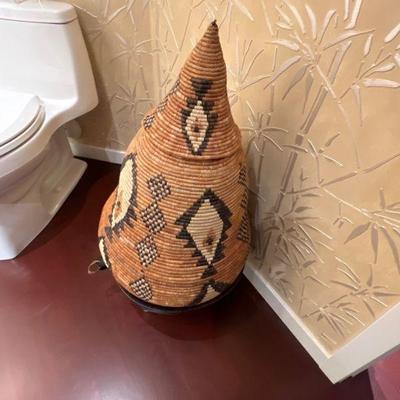 Ornate woven basket
