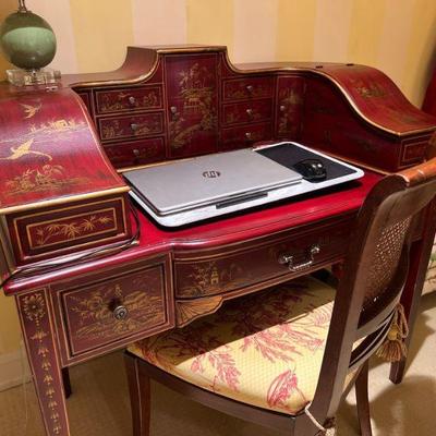 Asian style desk with chair