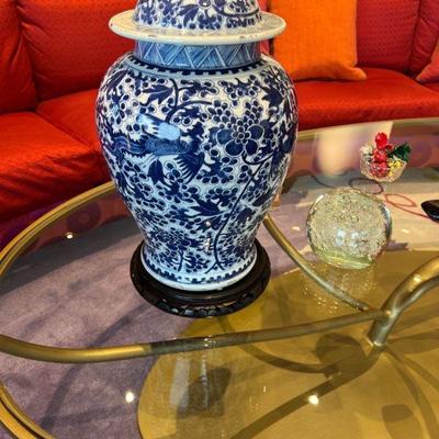 Blue and white vase