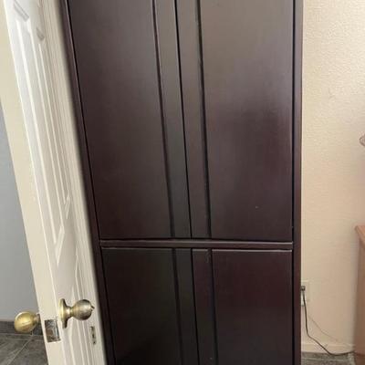 office cabinet used as food storge pantry