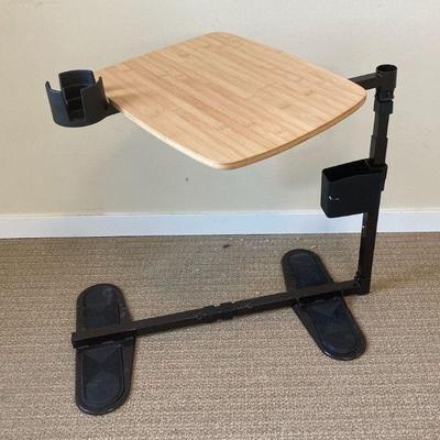 Pivoting bamboo side table