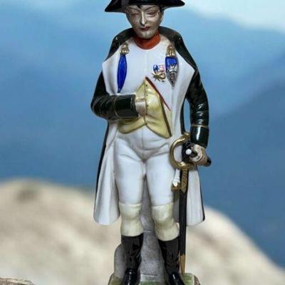 Aj uffrecht co hand painted napoleon porcelain figurine