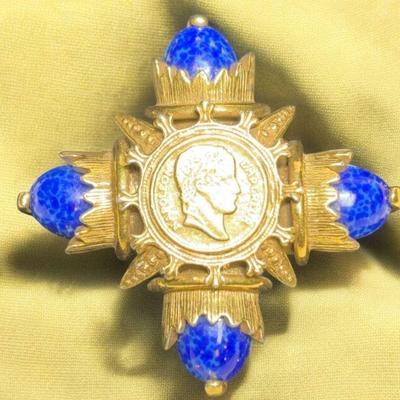 Emperor napoleon coin brooch