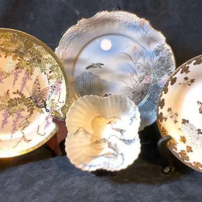 Hand painted nippon and other asian porcelain