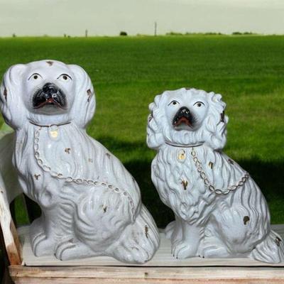 Staffordshire porcelain dogs