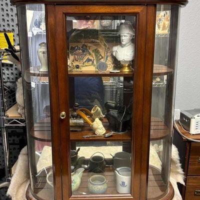 Bombay company display cabinet with various bits pieces