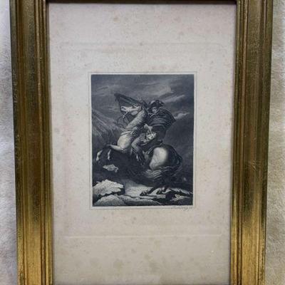 Napoleon bonaparte framed etching