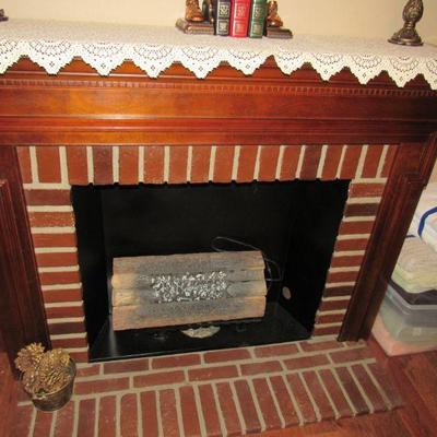 Faux fireplace- sold with electric faux log insert shown
