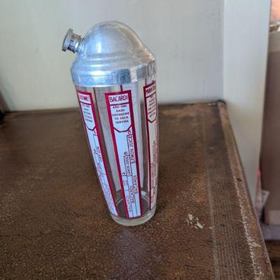 Shaker with drink recipes