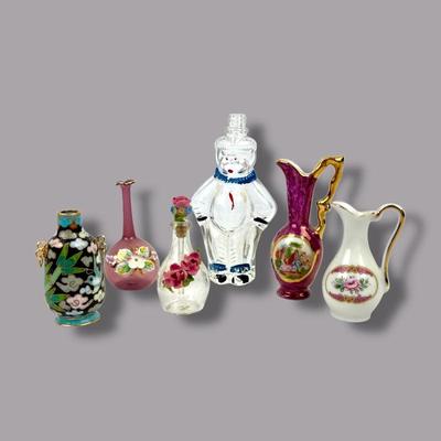 #126 • Vintage Miniature Vases & Bottles from Around the World- Limoges, Dolphin, Kleinkramer, Forart
