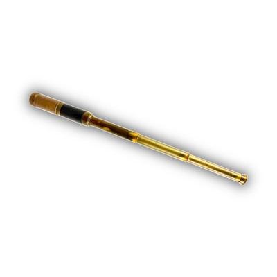 #75 • Leather Wrapped Civil War Era Brass Telescope

