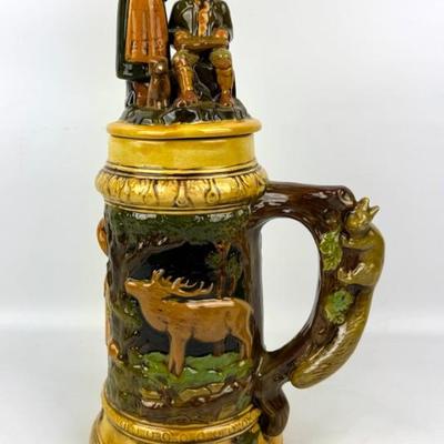 #93 • German Beer Stein with Hunter and Forest Scene
