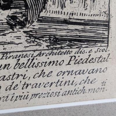 #103 • Giovanni Battista Piranesi 18th Cen. Etching Plate:
