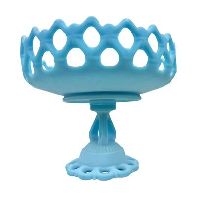 #85 • Westmoreland Milk Glass Doric Open Lace Compote Bowl
