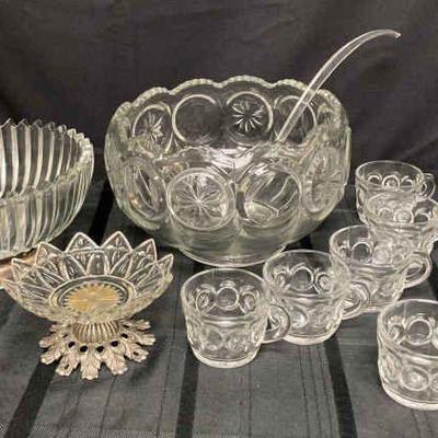 Ct501 vintage moon and stars punch bowl set