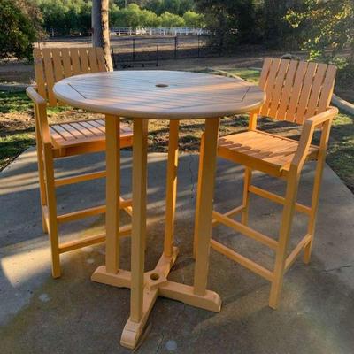 Ha170r wood bistro set