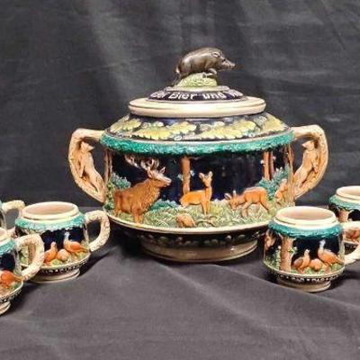 Ct400v vintage german soup tureen cider set