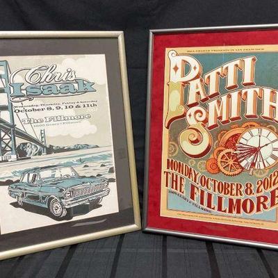 Ct475 patti smith chris isaak at the fillmore music posters