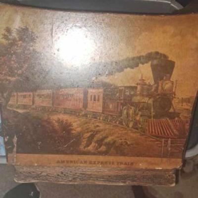 Vintage Train Magazine Rack