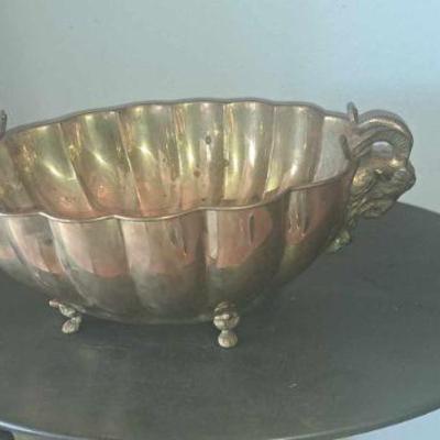 Brass Jardiniere Rams Head 