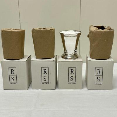 (4pc) Set of Ross Simon Julio Cups | New in boxes. - h. 3.75 x dia. 3 in


